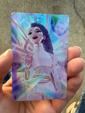 Rate Holographic Rumi KPop Character Collectible Card - Iridescent Purple